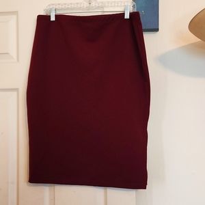 Decree size XL burgundy pencil skirt